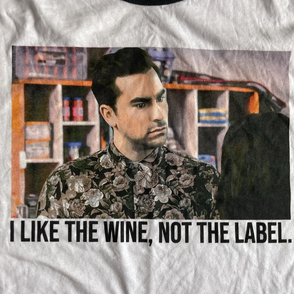 Schitts Creek David wine label tank size L new